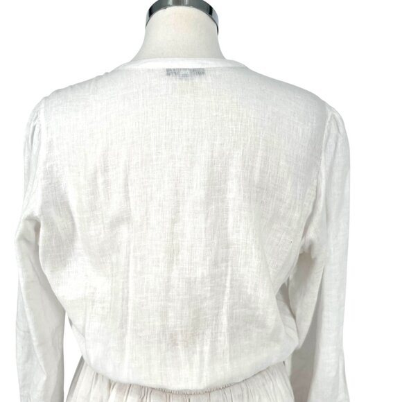 Rails Jasmine White Lace Detail Mini Dress Long Sleeve A-Line Size Small - Picture 9 of 16